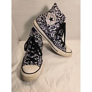 Converse Chuck Taylor‎ All Star Womens Size 8 US 542480F Leopard Print Purple